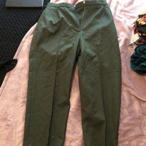 Vintage Style High Waisted Olive Army Trousers
